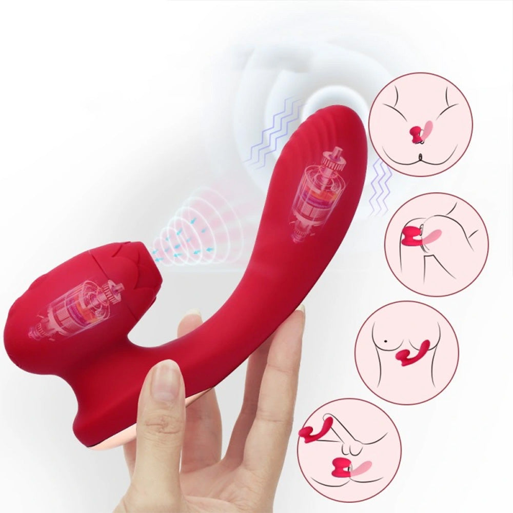 G-Spot 7 Frequency Sucking Heated Vibrator – product view 9