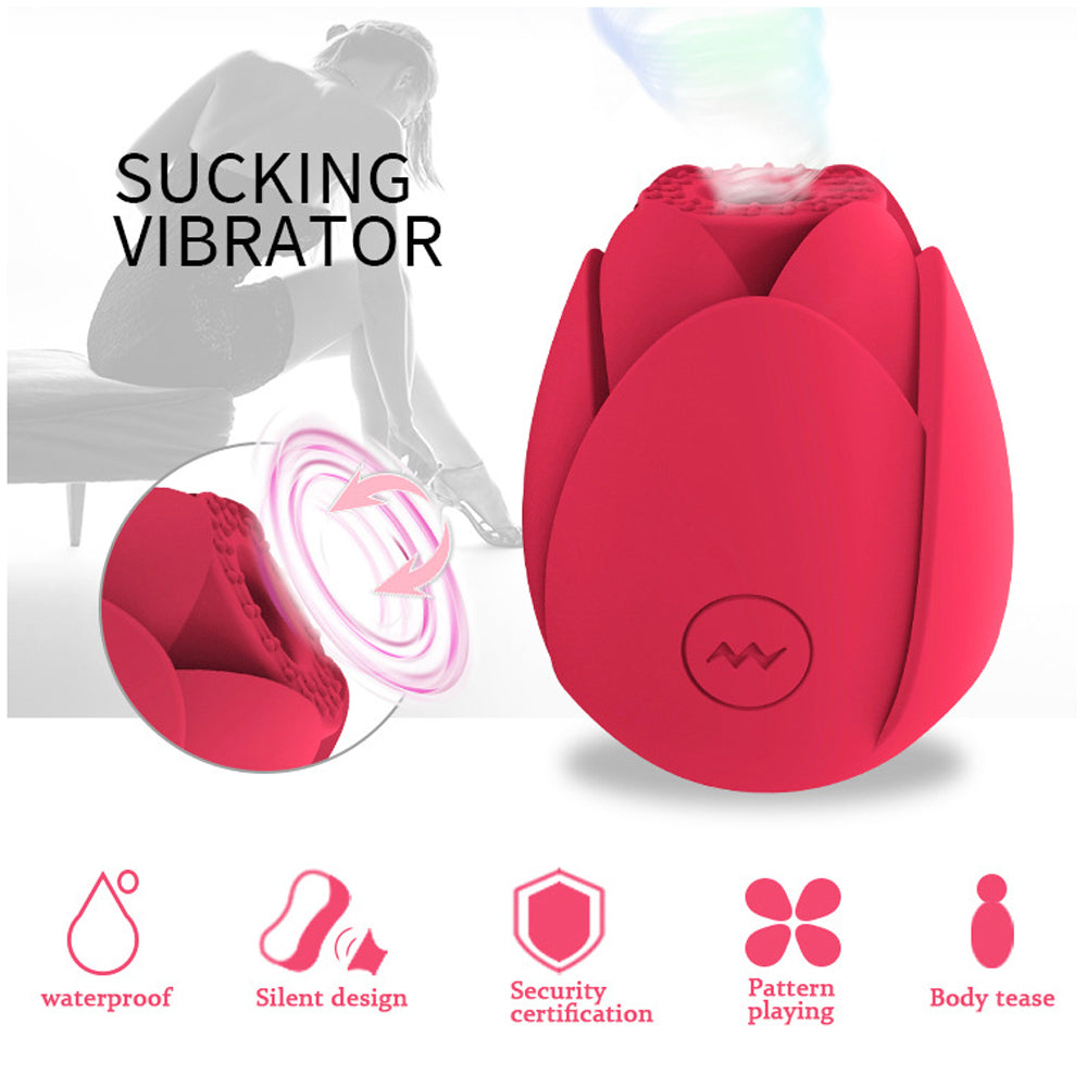 Rose Vibrator 10 Gears Sucking Waterproof Magnetic Charging – product view 4