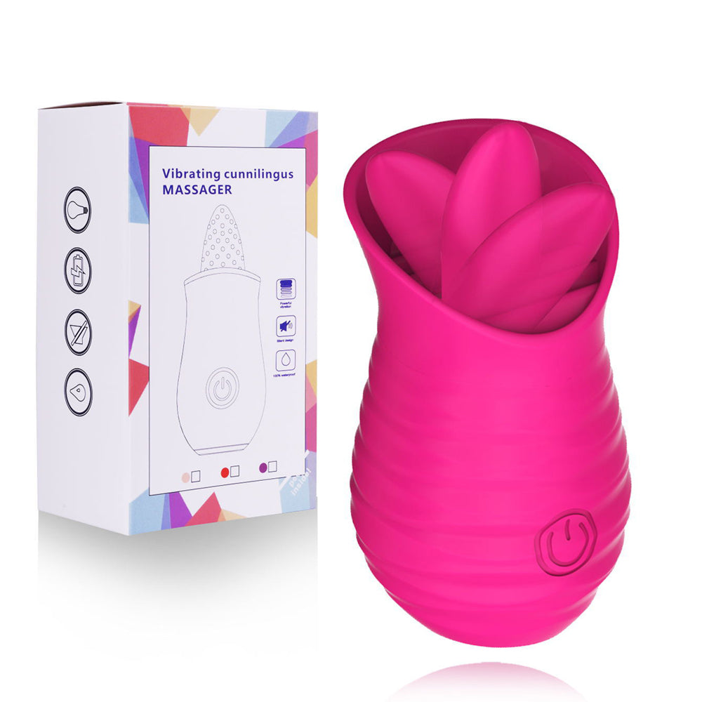 10 Frequency Tongue Vibrator Female Vibrator Rose Petal Vibrator – product view 5
