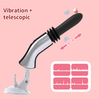 4-Frequency Vibration + Telescopic Female Masturbation Vibrator Dildo – product view 3