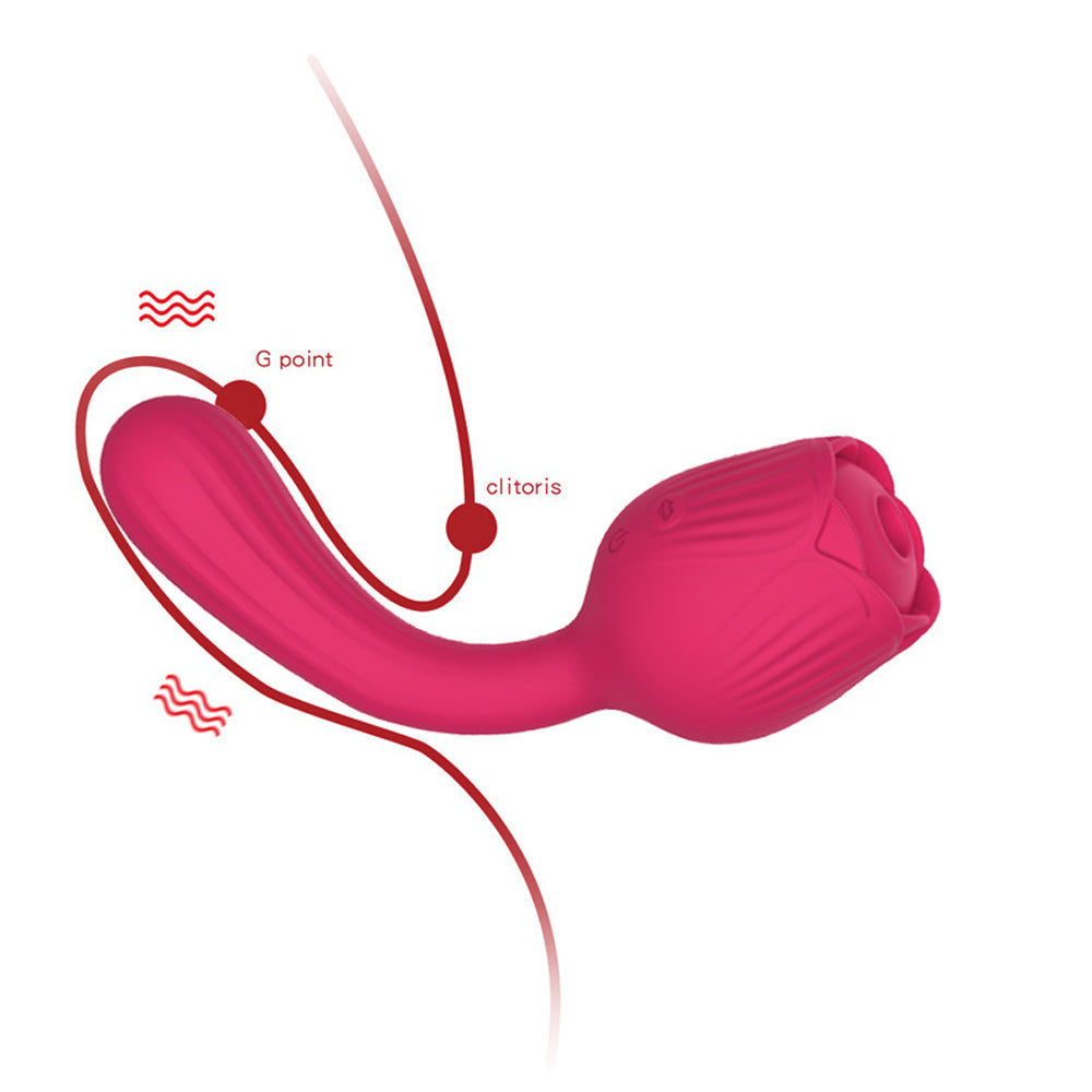 Rose Vibrator Female Masturbator Sucking Nipple Vibrator – product view 6