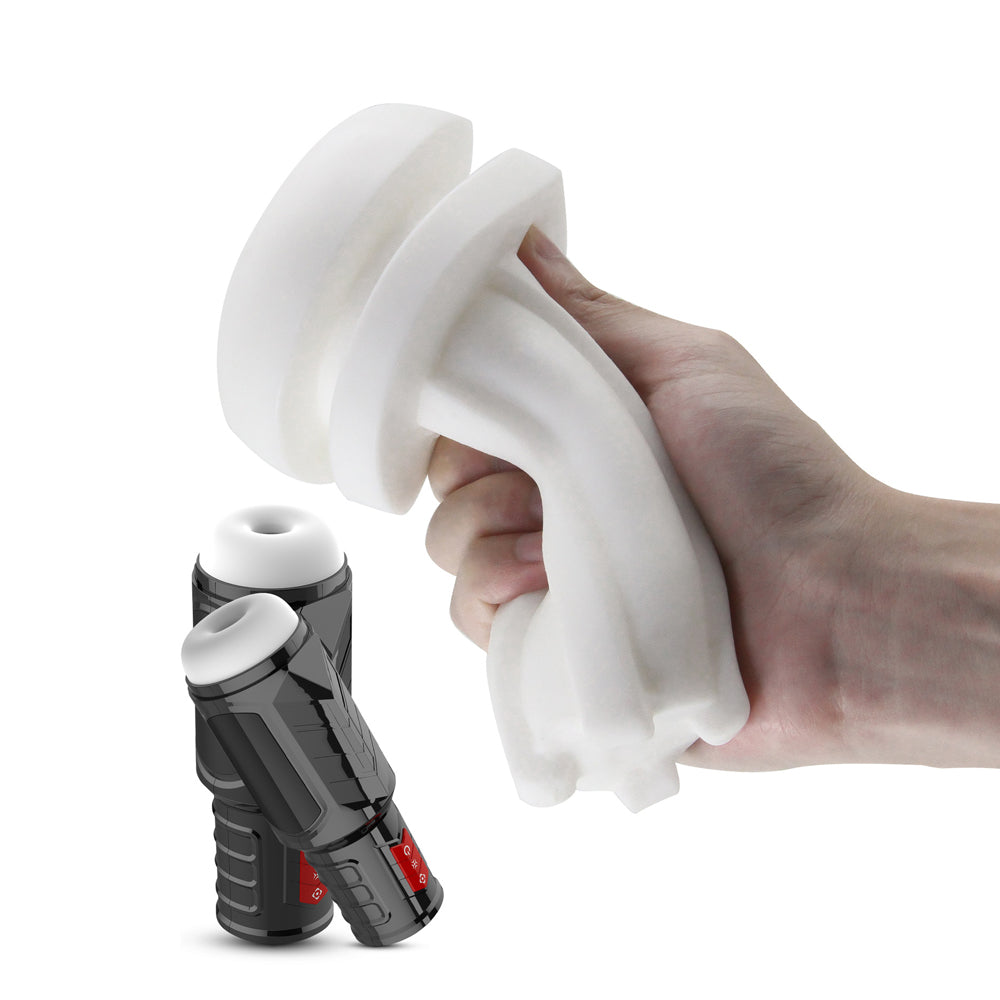 PowerSens Fully Automatic Masturbation Cup with 10 Powerful Thrusting 10 Speeds & 3 Massage Rings 3D Realistic Vagina Toy — product image 6