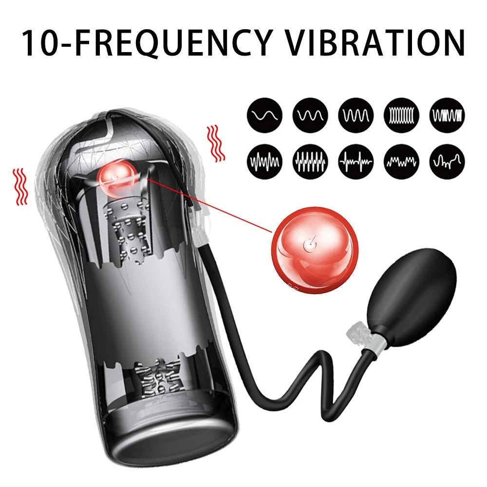 SpeedGlidePro 10 Vibration Mode Sucking Air Pressure Male Stroker Variable Frequency Vacuum Multi Channel Stroker — product image 3