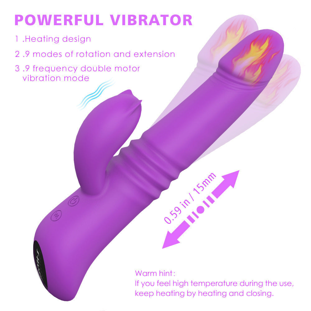 Telescoping Dildo for Women Thrusting Vibrator Allovers Dildos – product view 2