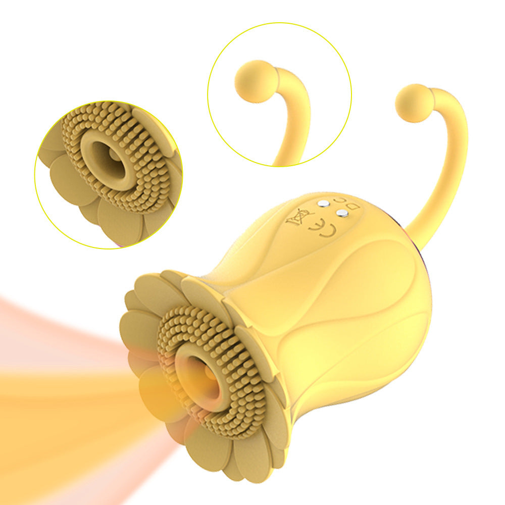Rose Petal Vibrator Swirl Air Sucking and Teasing Clit Nipple Vibrator – product view 4