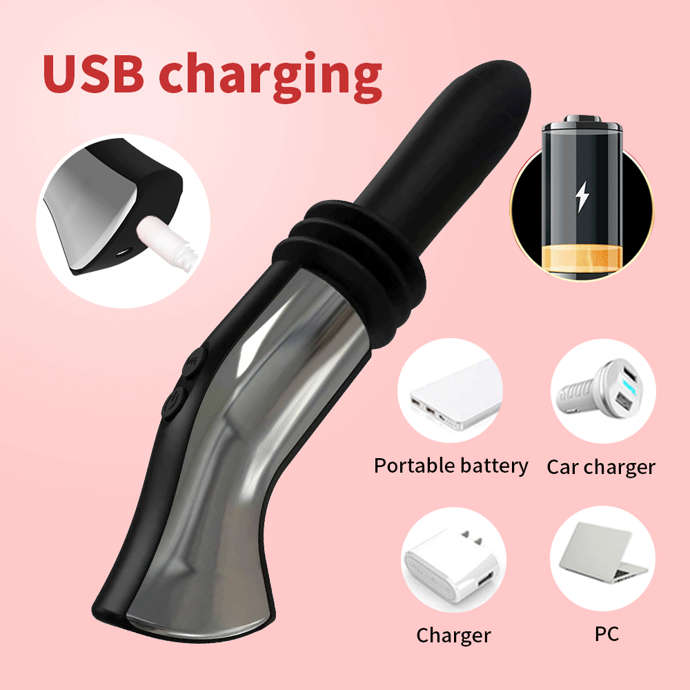 4-Frequency Vibration + Telescopic Female Masturbation Vibrator Dildo – product view 6