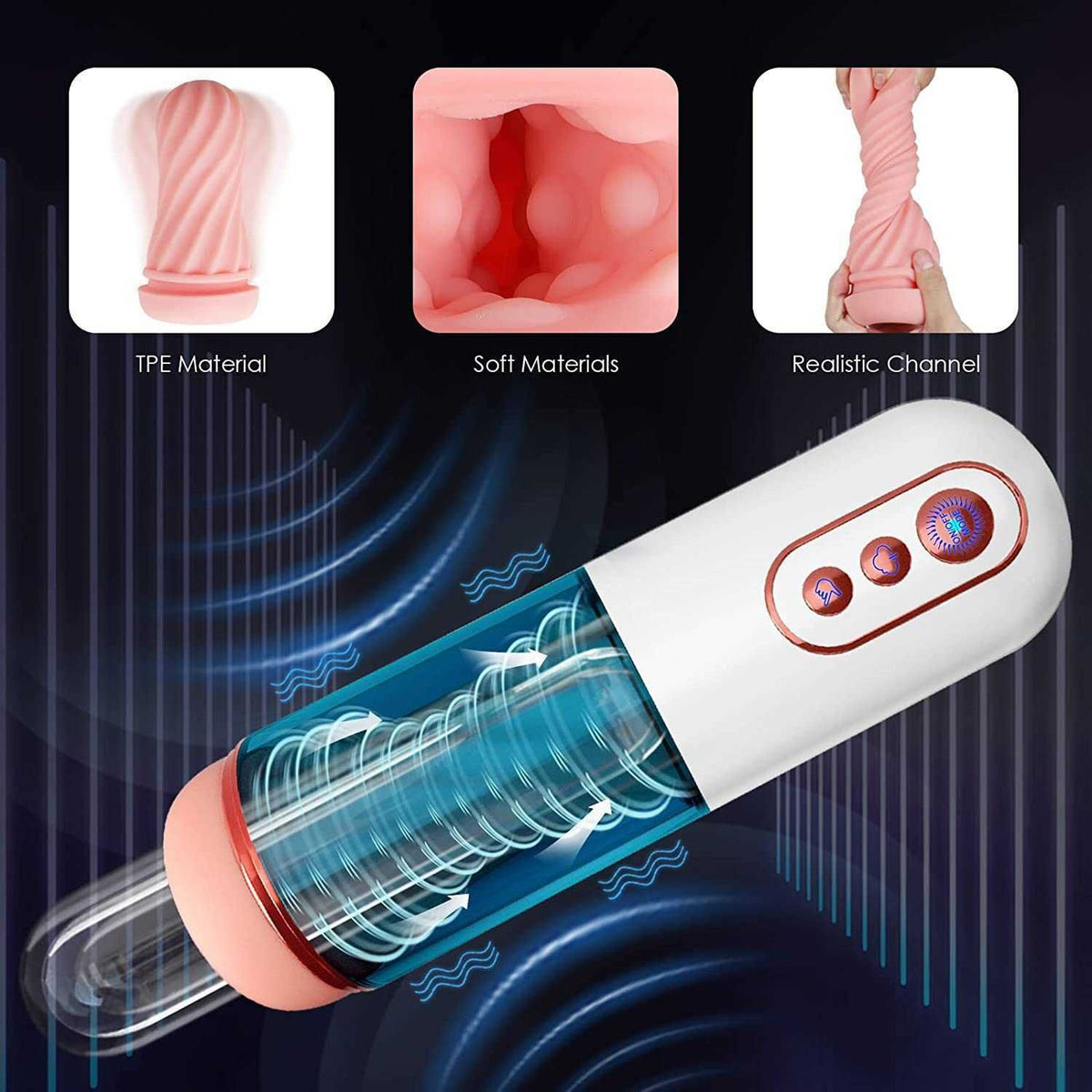 TitanGlideX 7 Vibration 3 Sucking Electric Stroker Sucking Vibrating Voice Male Stroker — product image 4