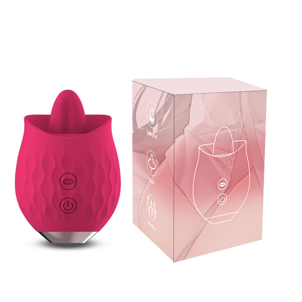 Rose Toy Vibrator For Women Clitoral Tongue Licking Vibrator