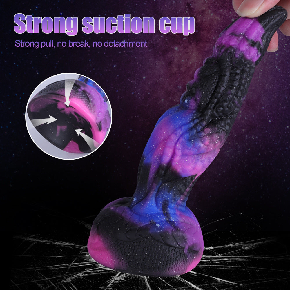 Starry Dark Purple Special-Shaped Artificial Dildo – product view 3