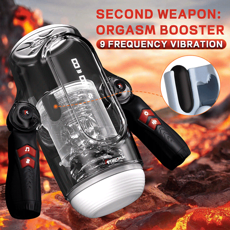 2026 Newest Male Handheld Stroker With 9 Telescopic Vibration LED Display Intelligent Heating Voice – product view 3