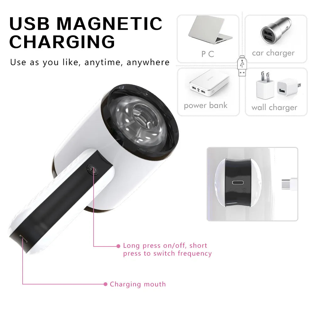 Hair Dryer Portable Male Stroker 6 Thrusting Vibration Sucking Penis Trainer — product image 4