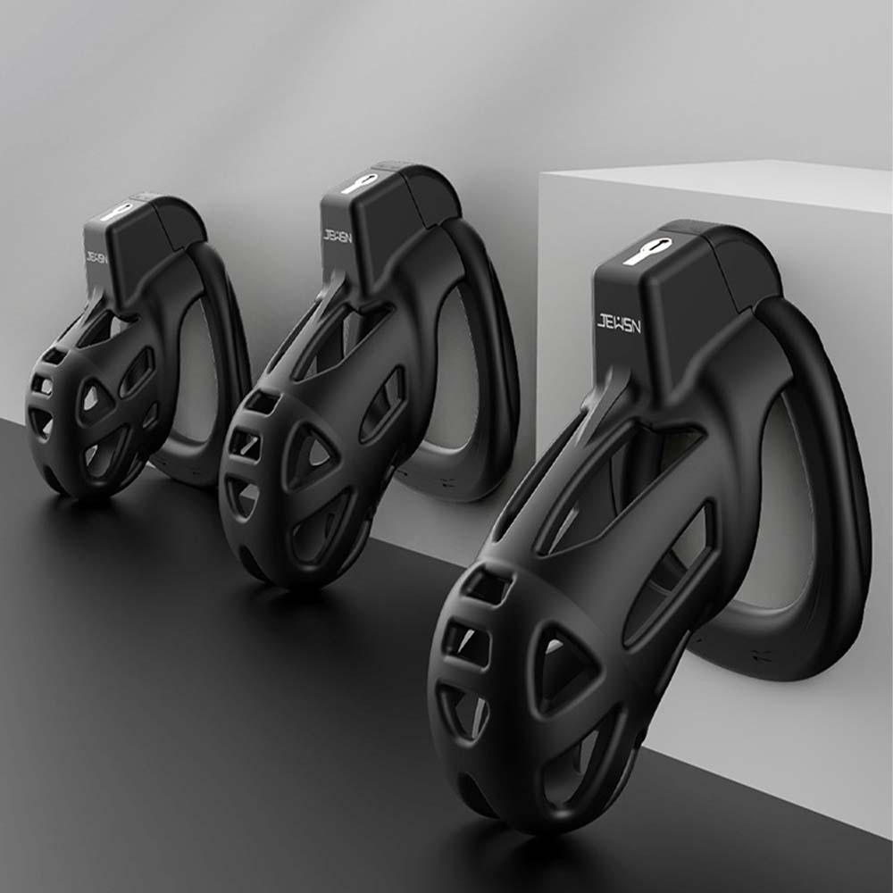 Men's Sexy Outing Bondage Silicone Chastity Cage – product view 3