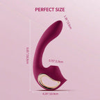 Burgundy Hand-Held Sucking Female Masturbation Vibrator – product view 6