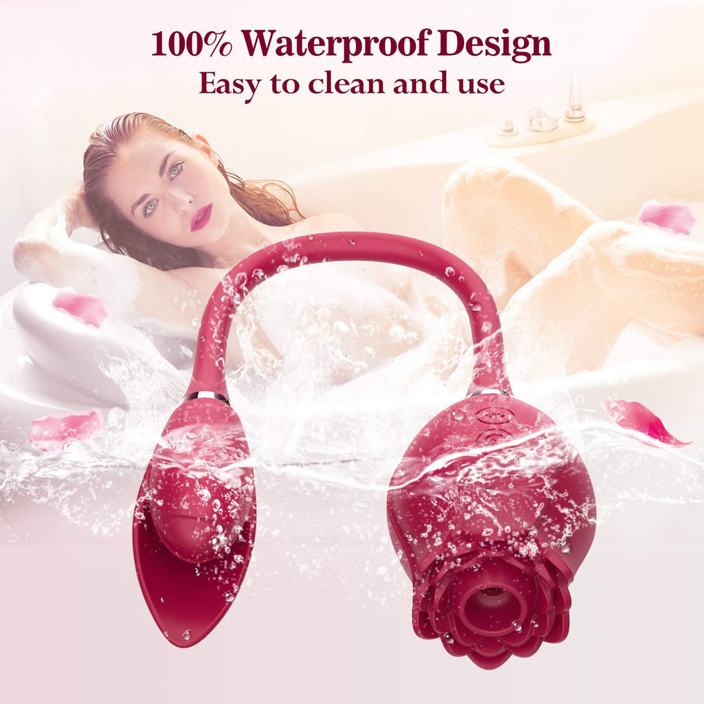Rose Sucking Vibrator Toy For Women With Vibrating Egg – product view 3