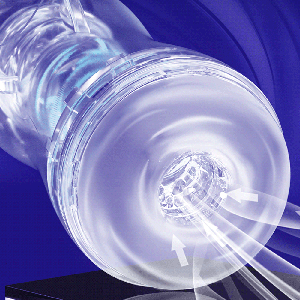 Sci-Fi Blue Male Stroker Cup Silicone Transparent Vagina Soft Blowjob Toys — product image 4