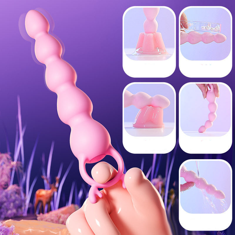 12 Frequency Pink Vibrating Anal Beads G-spot Stimulator – product view 2