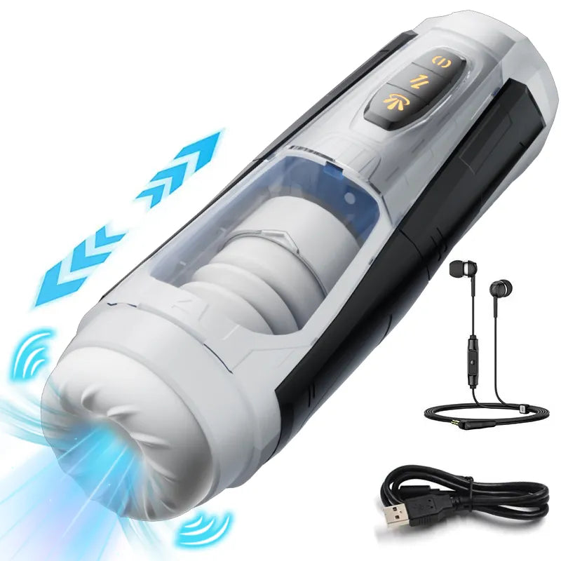 Male Stroker 7 Thrust & Rotate Modes , Lifelike USB Recharge with 3D Real Texture Sleeve with Voice Adult Sex Toy for Men – product view 8