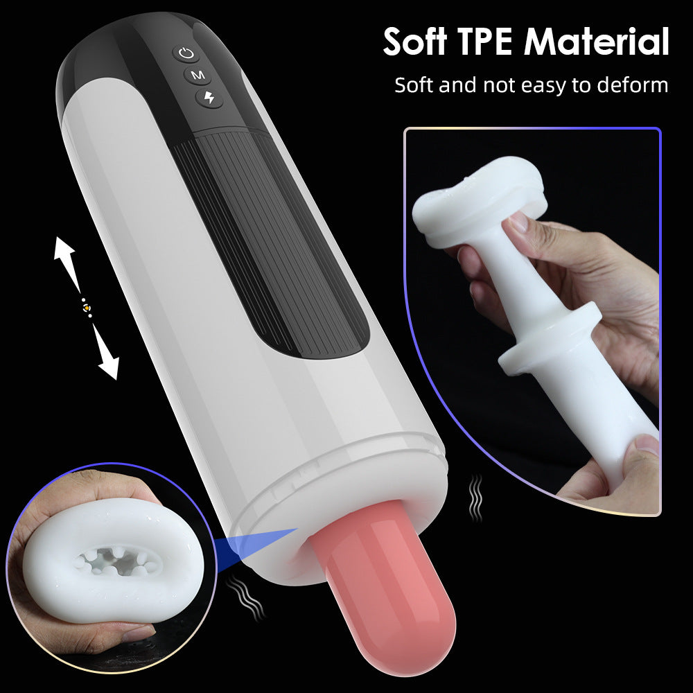 TurboVortex 7 Vibrating Telescoping Voice Male Masturbation Cup with Thrust Rotation Heating Function for Blowjob Toy — product image 5