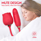 Rose Vibrator With Bullet Tongue – product view 2