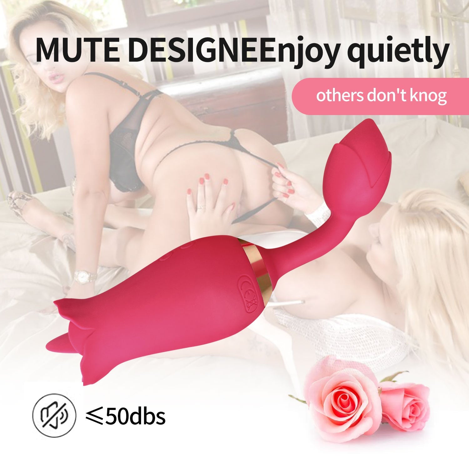 9 Vibration Modes Rose Tongue Vibrator for Women with Vibrating Egg – product view 2