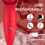 Rose Shaped Vibrating Tongue 5 Frequency Massage Rose Vibrator – product view 4