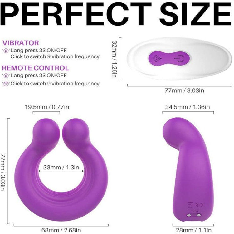 Silicone Vibrating Massage Penis Ring – product view 12