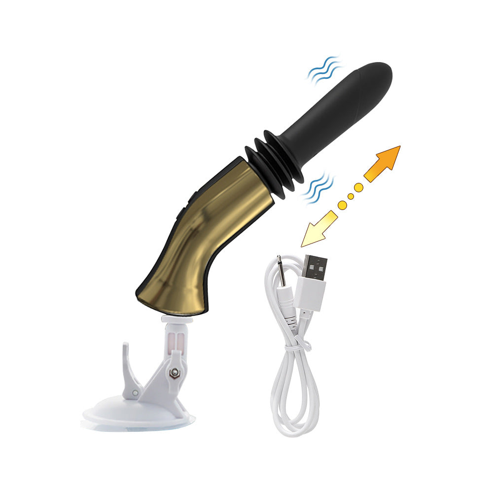 4-Frequency Vibration + Telescopic Female Masturbation Vibrator Dildo – product view 7