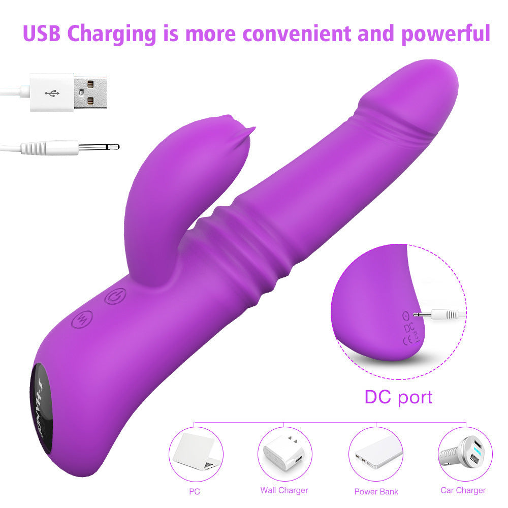 Telescoping Dildo for Women Thrusting Vibrator Allovers Dildos – product view 3
