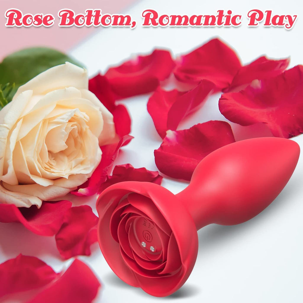Rose Remote Control 10 Frequency Vibration Silicone Anal Plug – product view 2