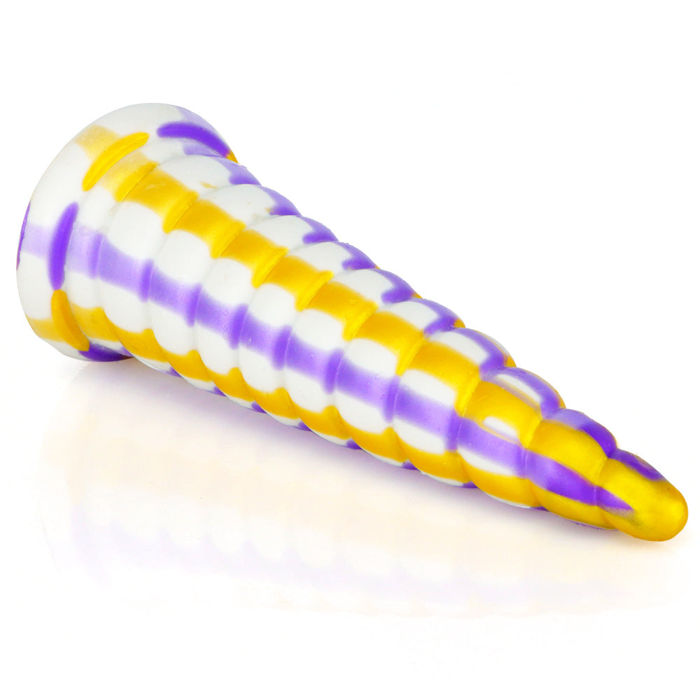 Colorful Threaded Silicone Special-Shaped Artificial Dildo – product view 10