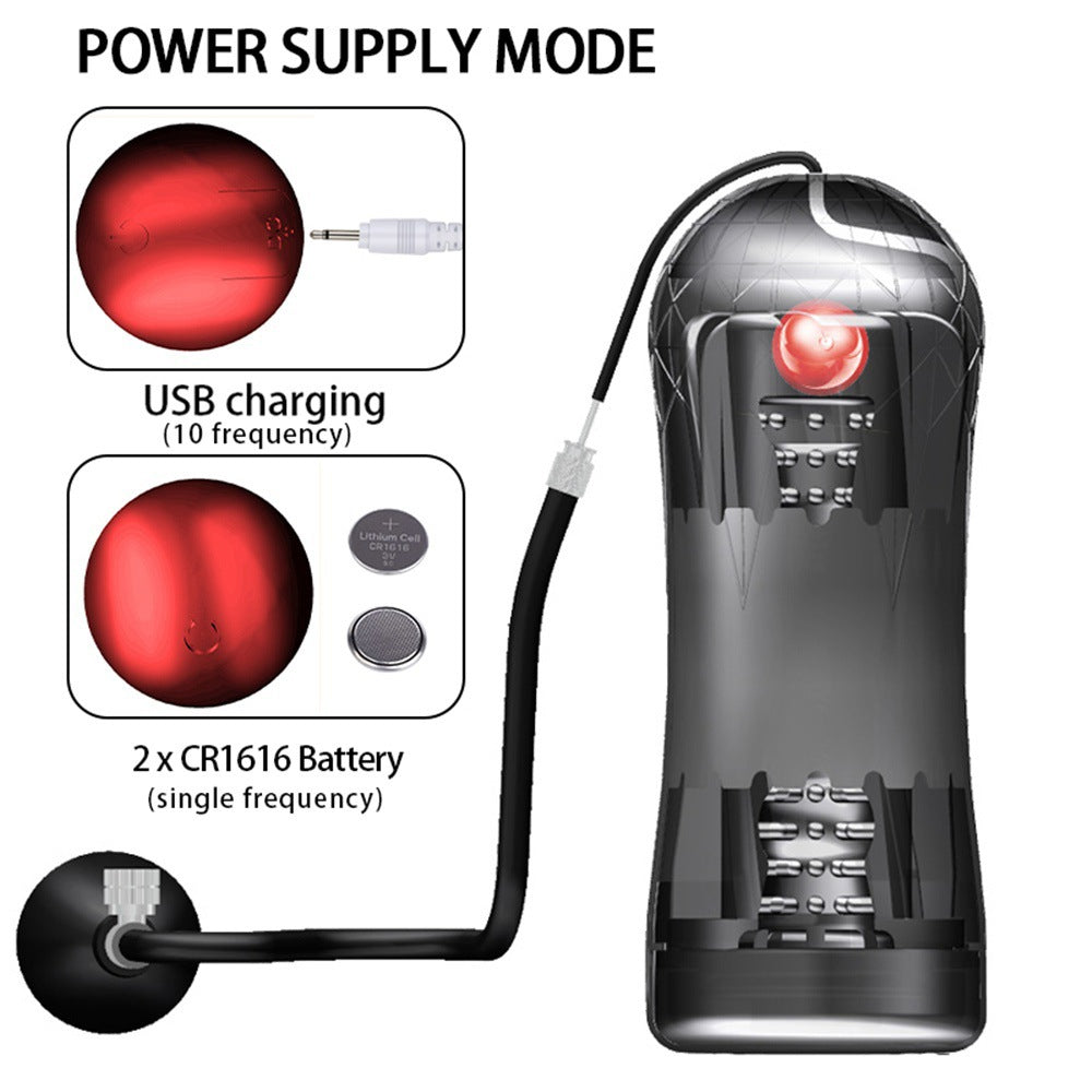 SpeedGlidePro 10 Vibration Mode Sucking Air Pressure Male Stroker Variable Frequency Vacuum Multi Channel Stroker — product image 4