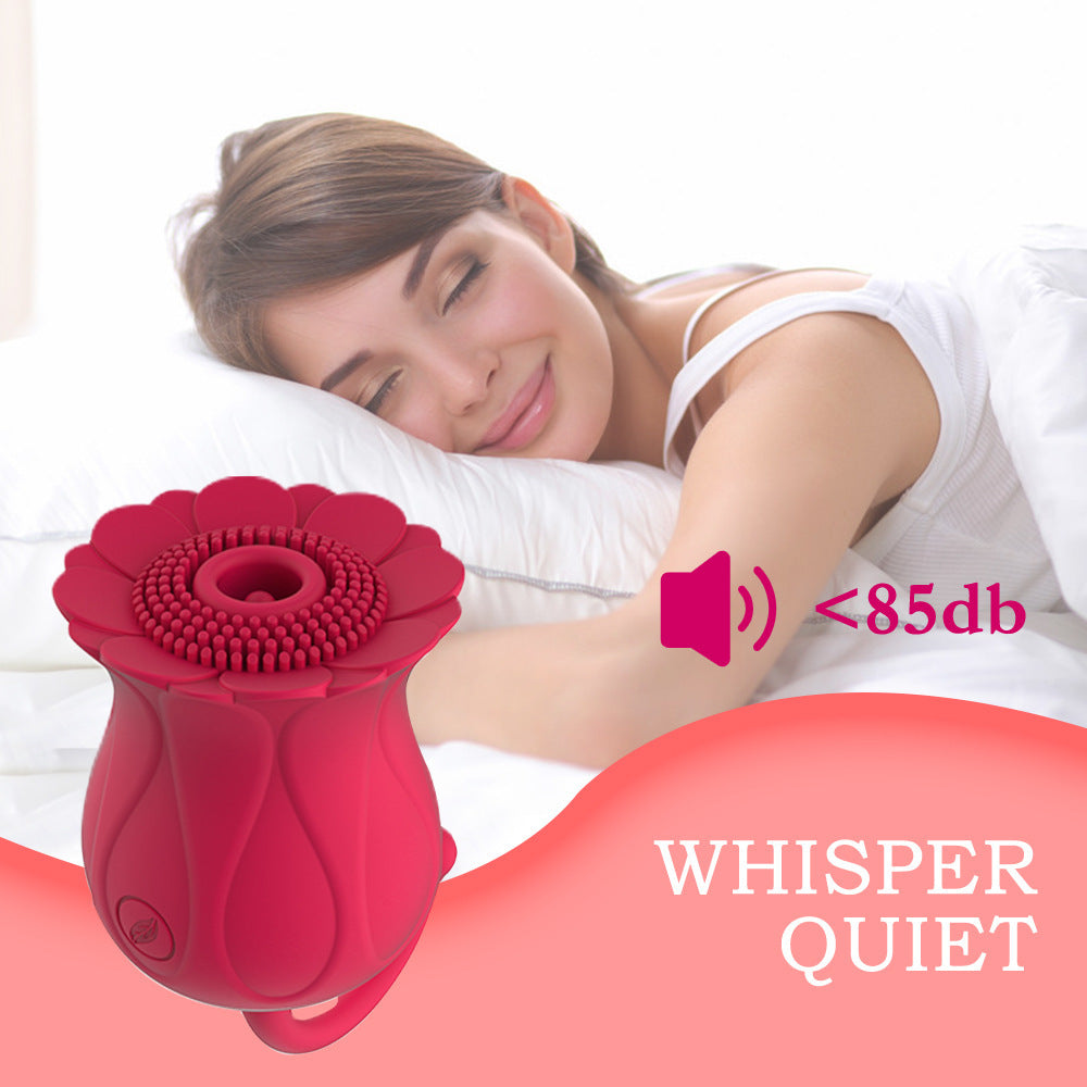 Rose Petal Vibrator Swirl Air Sucking and Teasing Clit Nipple Vibrator – product view 7