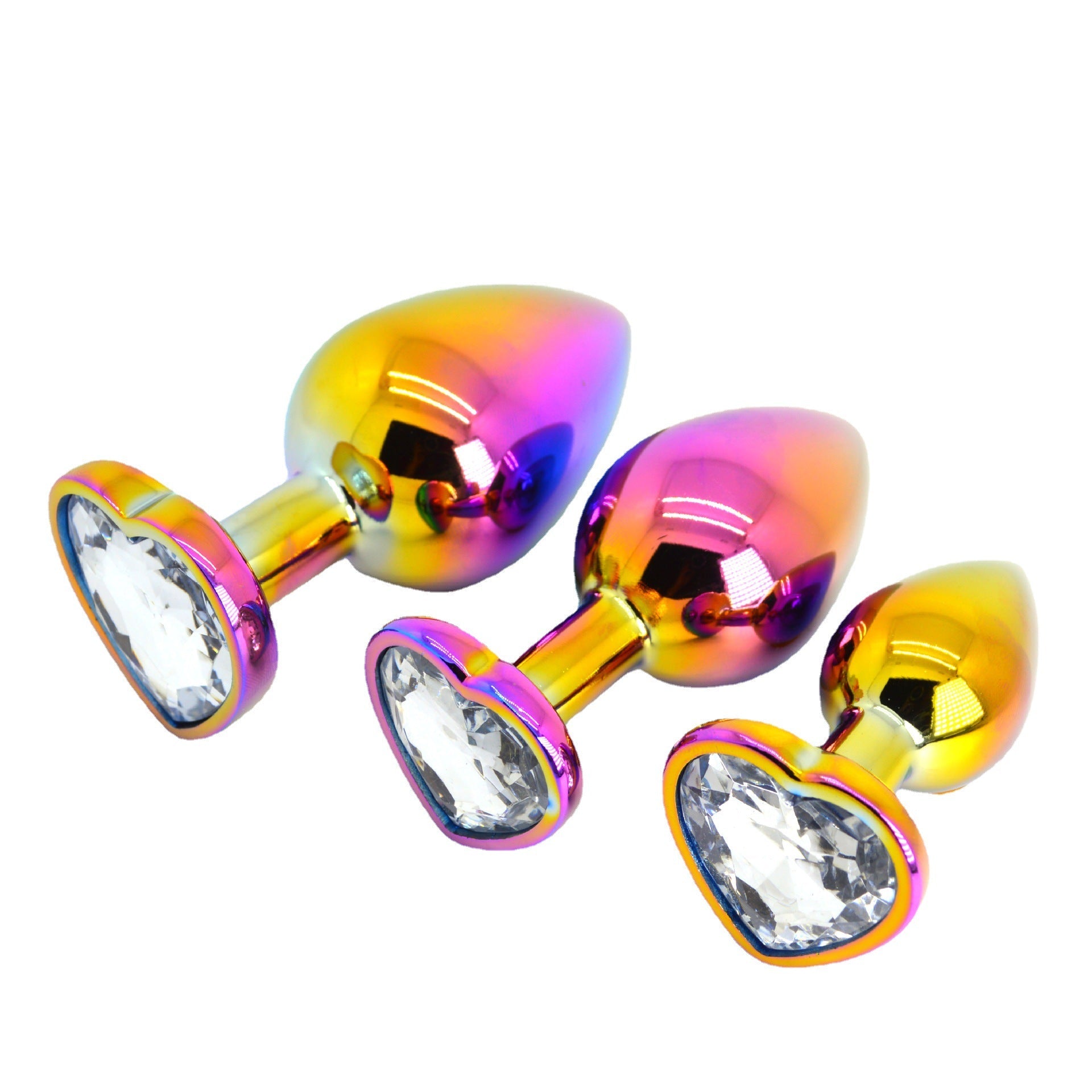 Metal Butt Plug - Anal Toying Colored Stainless Steel Metal Butt Plug – product view 8