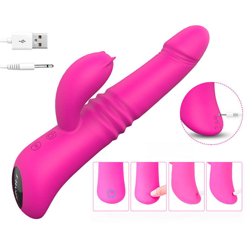Telescoping Dildo for Women Thrusting Vibrator Allovers Dildos – product view 8