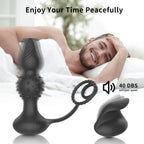Remote Control Vibrating Anal Beads | Silicone Thrusting Butt Plug – product view 5