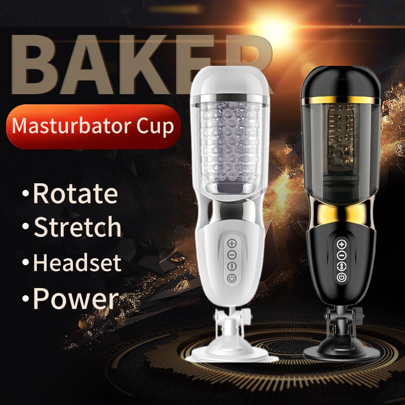 UNIMAT Beck II Automatic Telescopic Stroker Cup with 37.6°heating Female Voice Realistic Textured Ultra-Soft with Suction Base – product view 2