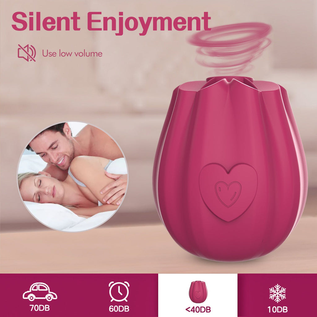 Rose Suction Vibrator for Women Clitoral Nipples with Sucking – product view 6
