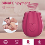 Rose Suction Vibrator for Women Clitoral Nipples with Sucking – product view 6