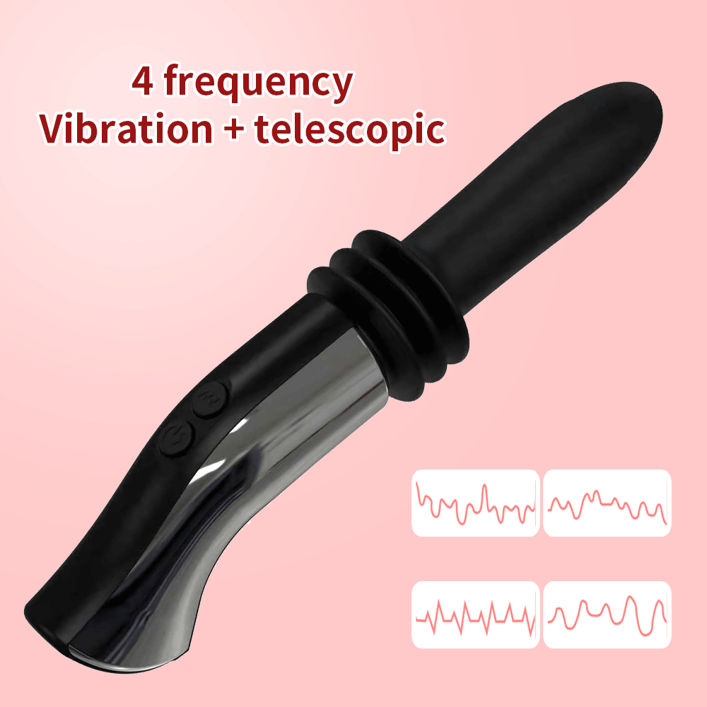 4-Frequency Vibration + Telescopic Female Masturbation Vibrator Dildo – product view 4