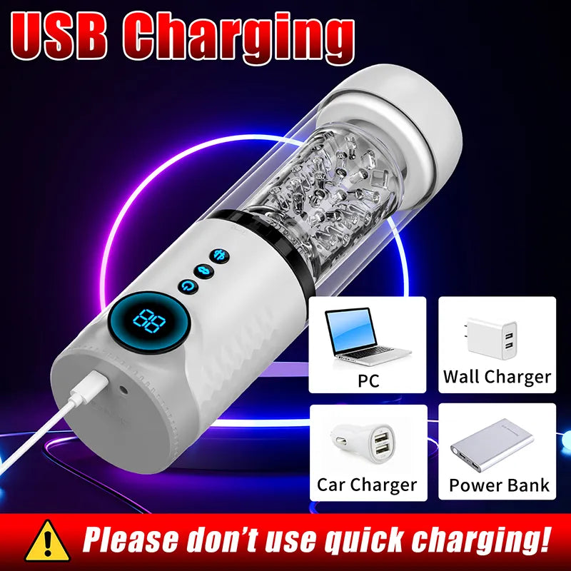 9-Frequency Fully Automatic Telescopic Rotating Male Stroker — product image 6