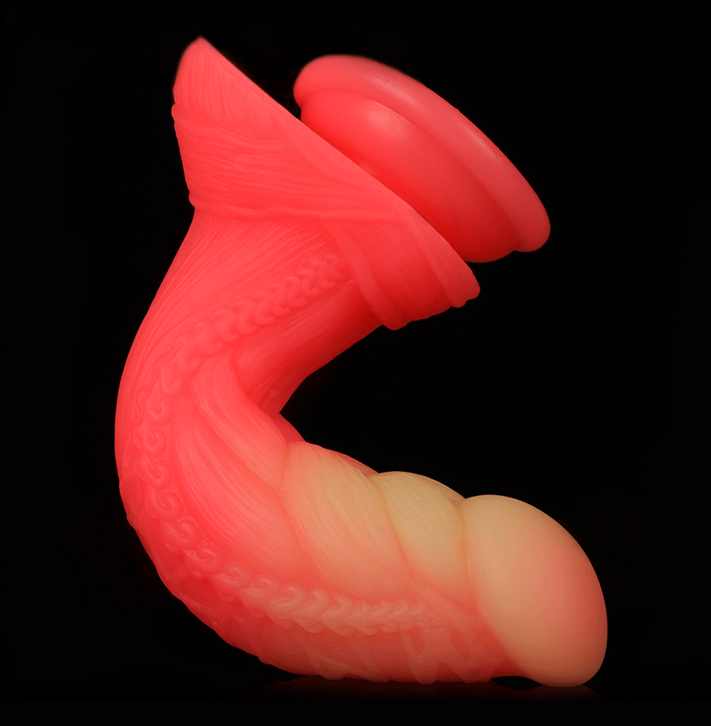 Liquid Silicone Allovers Dildo Simulation Flamingo Suction Dildo – product view 4
