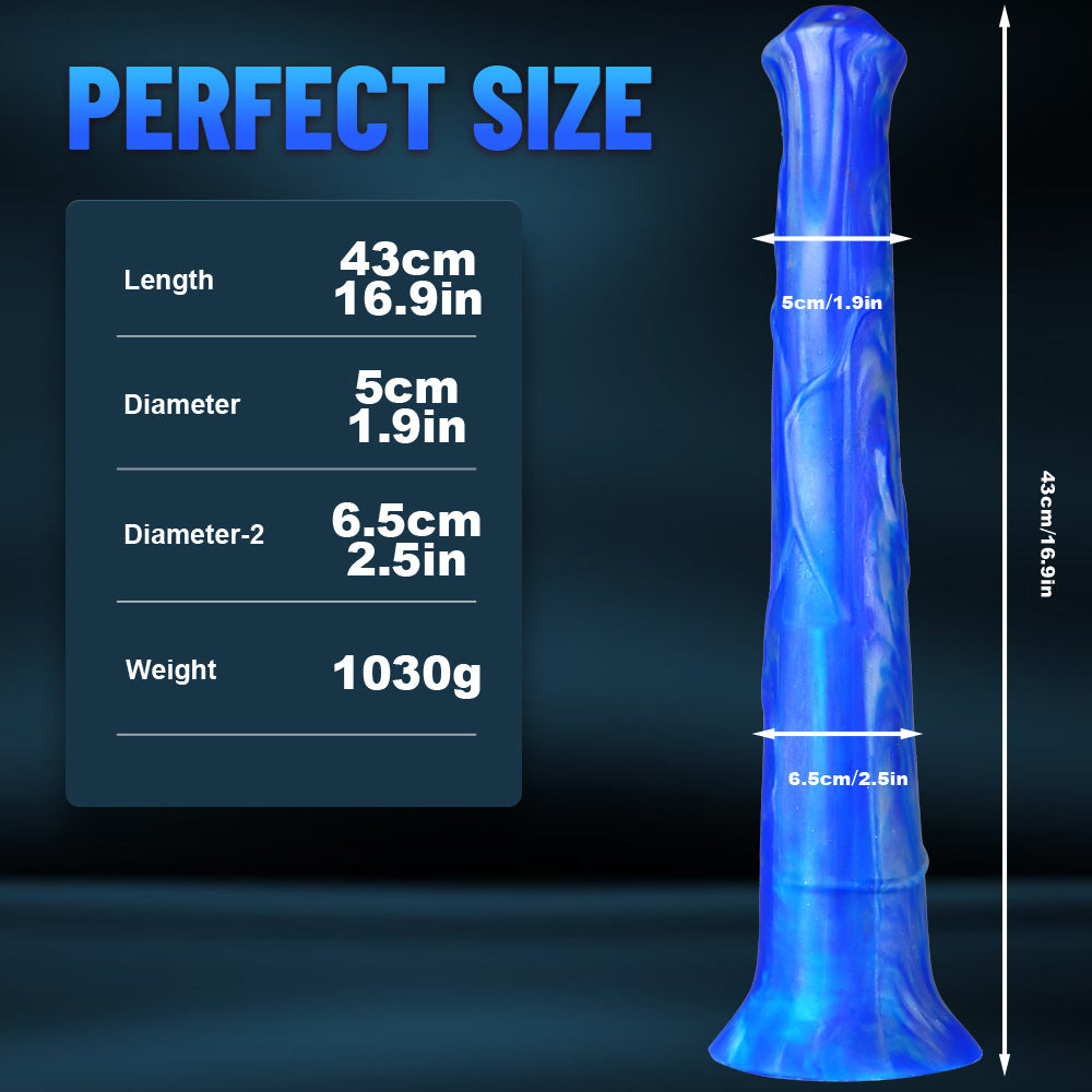 Thick Mixed Color Artificial Horse Dick Silicone Dildo – product view 6
