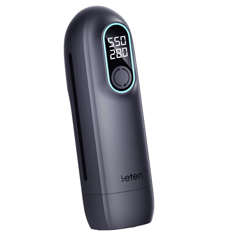 Leten – Black Hurricane Hole - 6 Modes Telescopic Suction Heating Male Stroker – product view 13