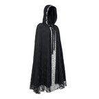 Halloween Party Medieval Lace Cape Gothic Long Hooded Cloak – product view 5