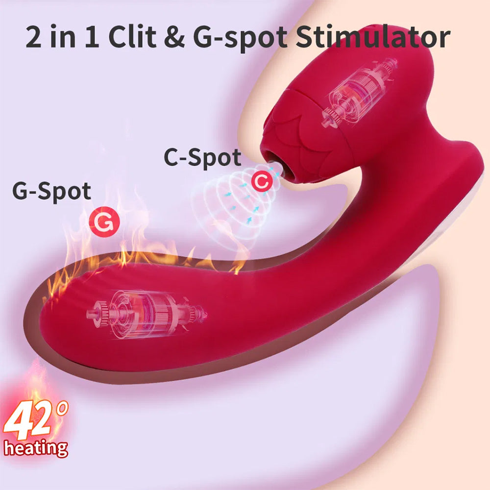 G-Spot 7 Frequency Sucking Heated Vibrator – product view 3