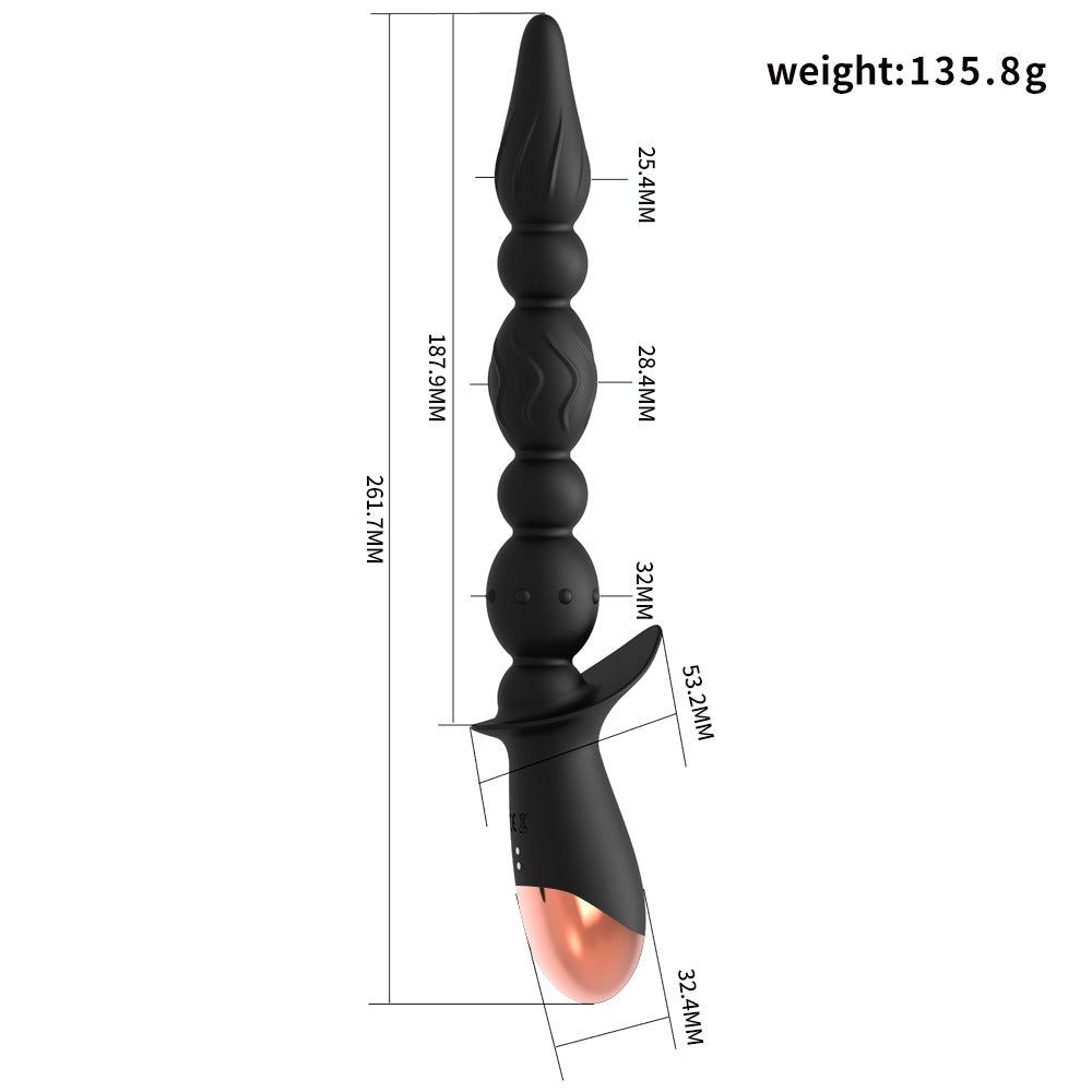 Strong Shock Lianzhu Silicone Pull Bead Back Court Anal Plug – product view 7