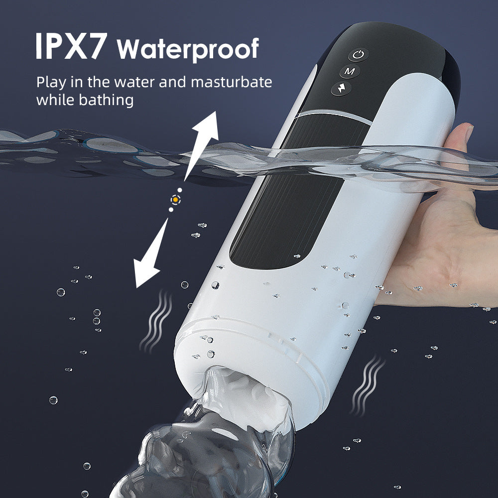 TurboVortex 7 Vibrating Telescoping Voice Male Masturbation Cup with Thrust Rotation Heating Function for Blowjob Toy — product image 7