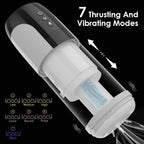 TurboVortex 7 Vibrating Telescoping Voice Male Masturbation Cup with Thrust Rotation Heating Function for Blowjob Toy — product image 4