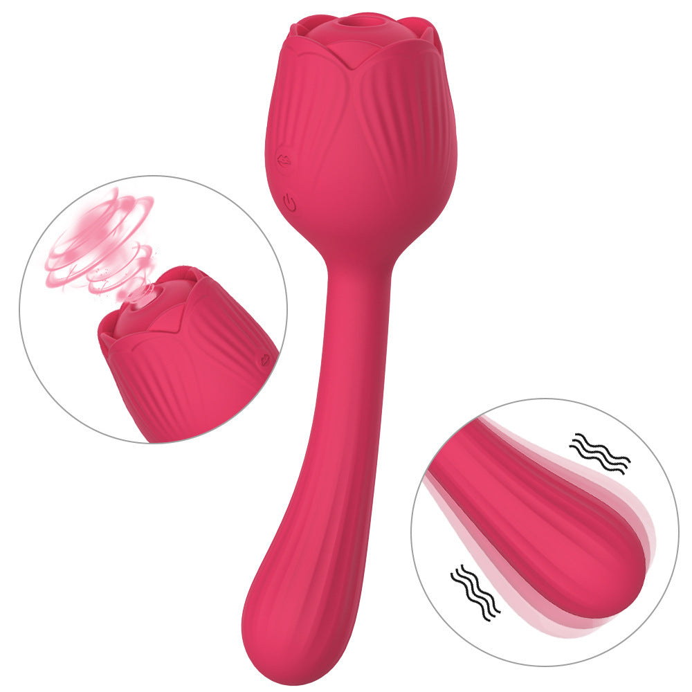 Rose Vibrator Female Masturbator Sucking Nipple Vibrator – product view 10