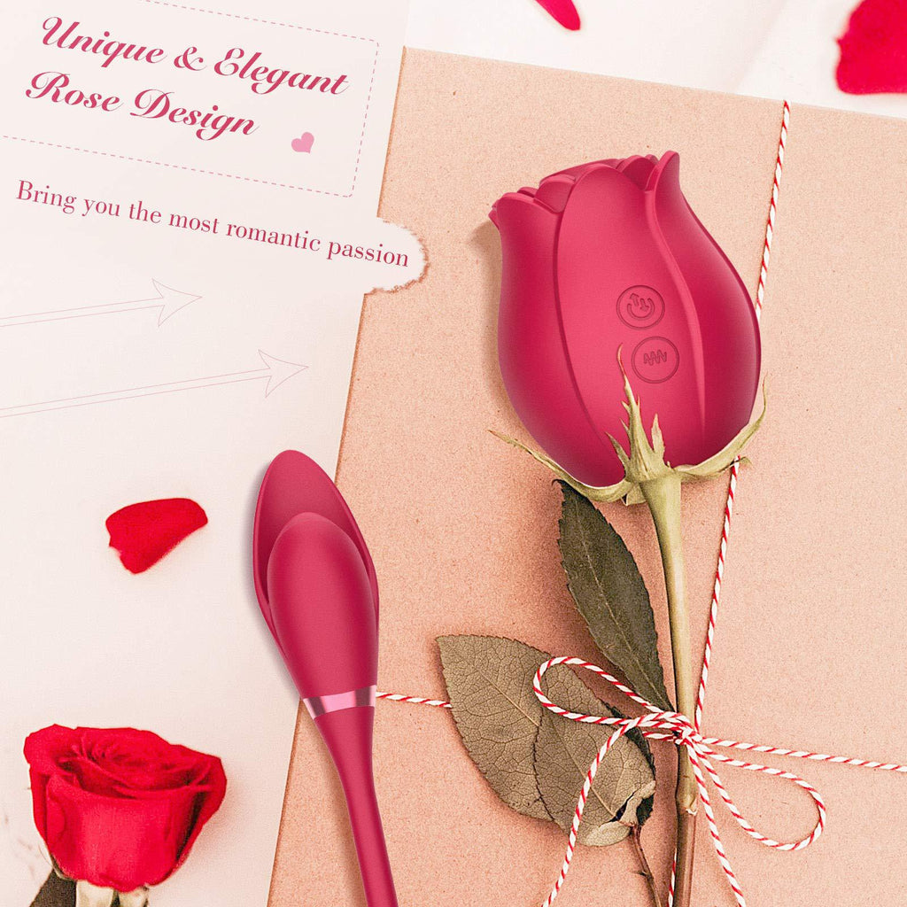 Rose Sucking Vibrator Toy For Women With Vibrating Egg – product view 5